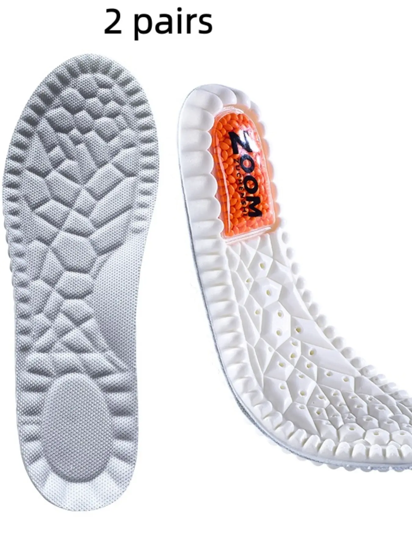 Popcorn Buffering Insole, Shock Absorption Breathable Design, Ideal for All-Day Standing and Sports, Comfortable Footwear Accessory