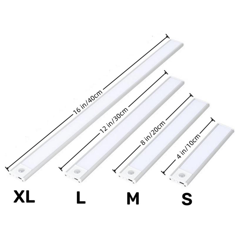 LED Motion Sensor Cabinet Light for Fall, Under Cabinet Closet Light, Waterproof LED Strip Light for Kitchen, Bathroom, Closet, Hallway, Stairway & Garage, Wall Mounted LED Lights, Home Essentials
