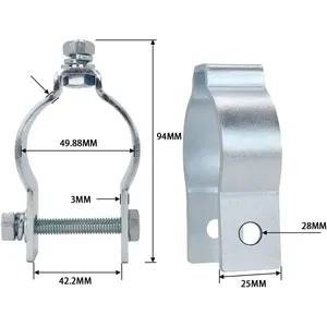 Universal Bracket Kit Fits 1.6" to 2" Pipe for Automatic Gate Opener System 1PACK
