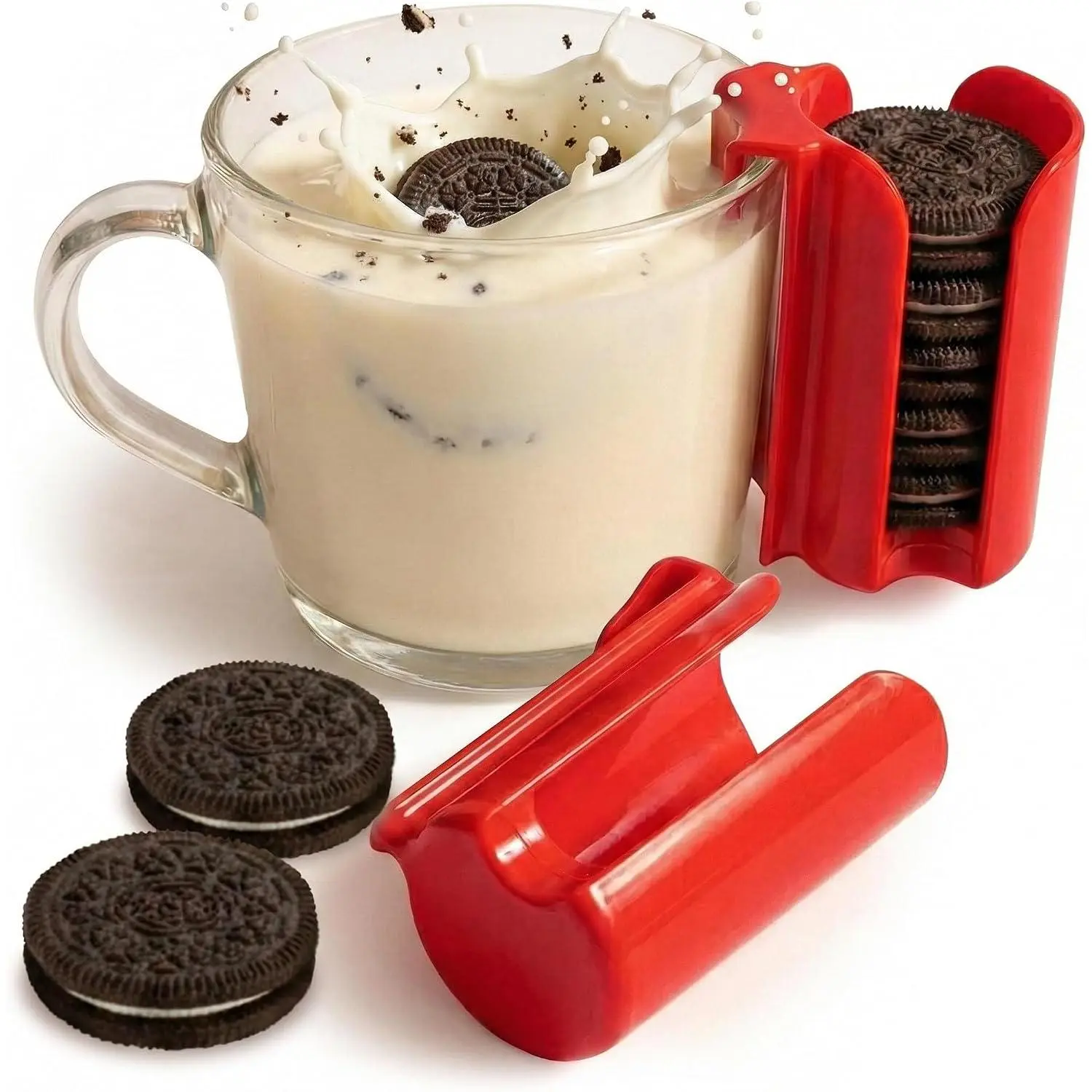 Cup Cookie Holder Cookie Holder for Cup Hooks to Mugs and Milk Glasses to Keep Cookies and Biscuits in Dunking  – Cookies Holder,  Bag  in Bright Plastic (2)
