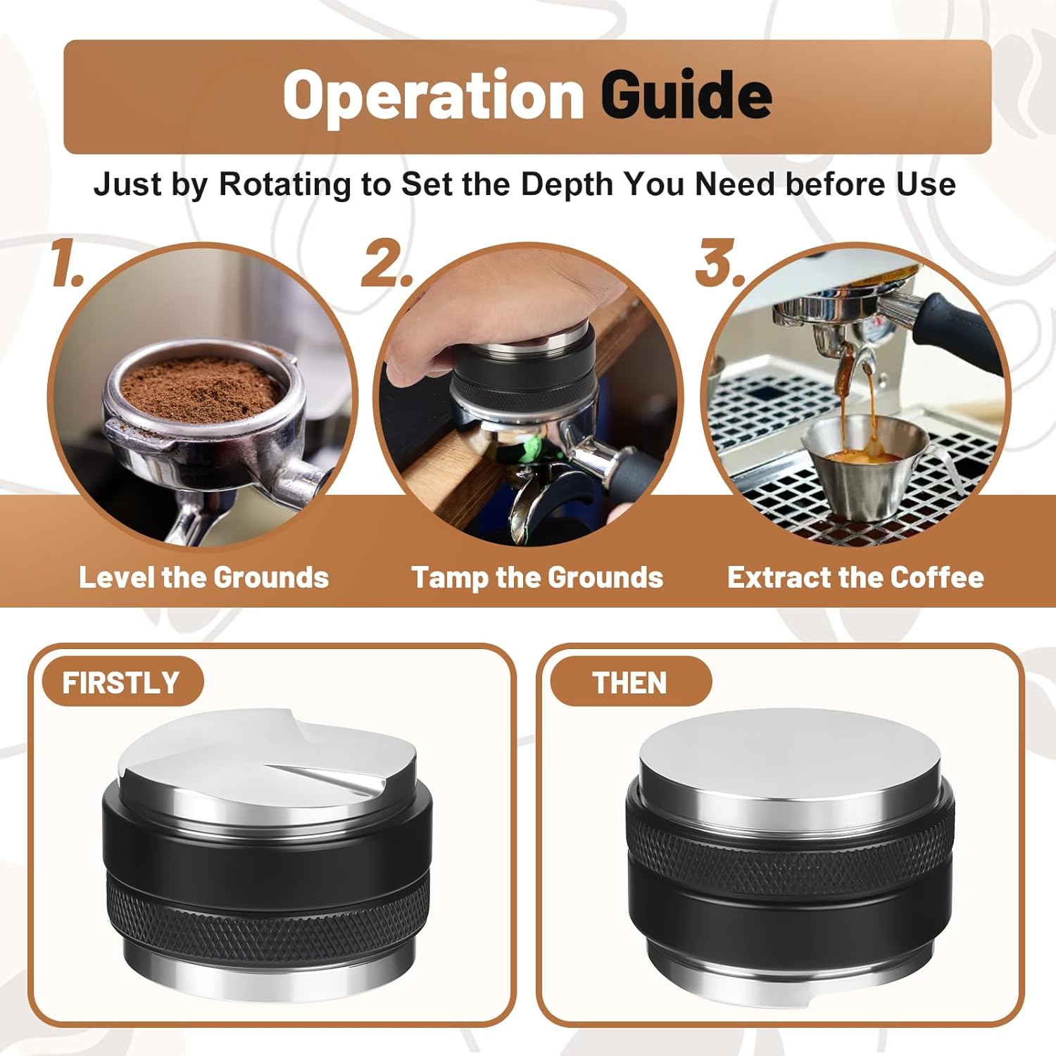 51mm Espresso Tools - Coffee Distributor and Tamper Leveler, WDT Tool,  Dosing Funnel and Puck Screen with Remover, Espresso Accessories Kit Fits 51mm Portafilters and Espresso Machines