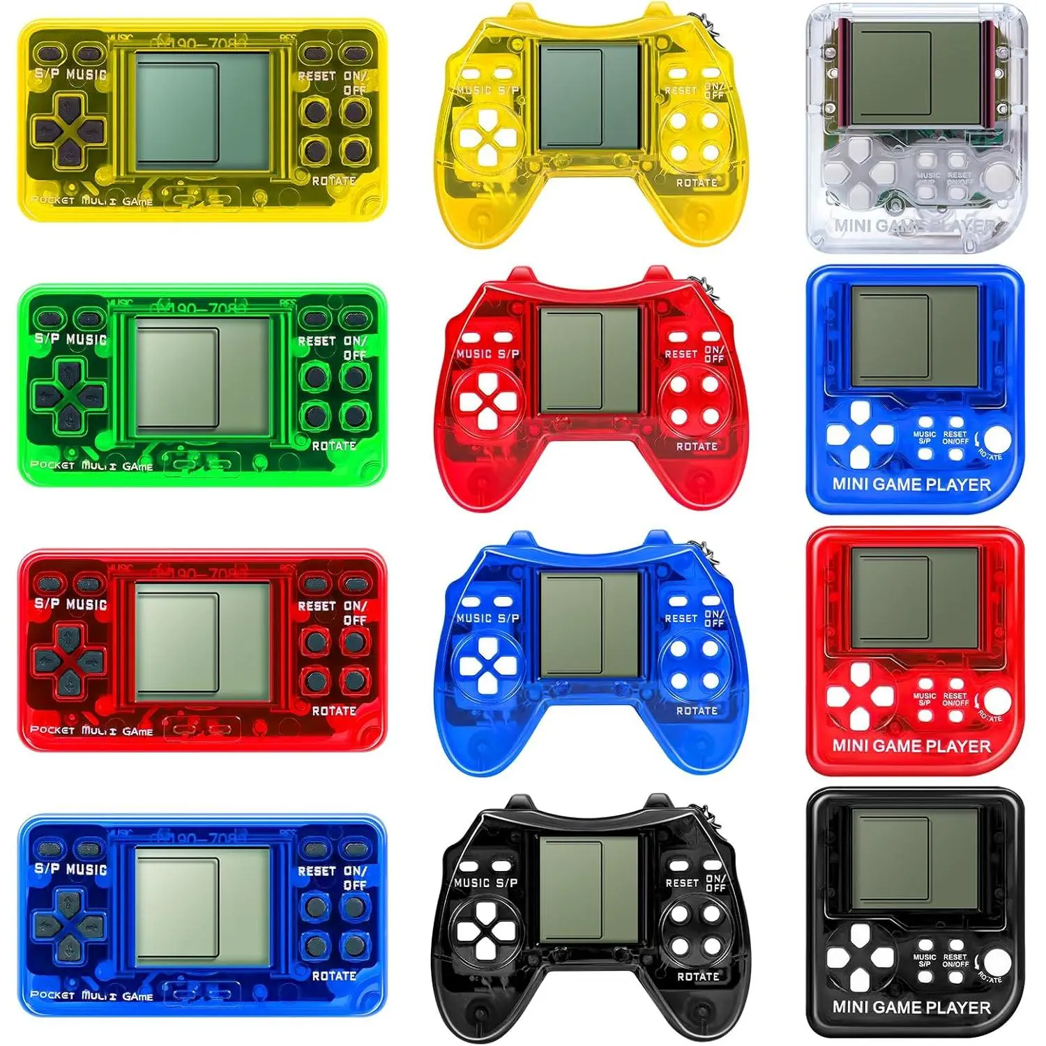 12Pcs Video Game Party Favors for Kids, Arcade Video Game Keychain Video Game Party Suppliesfidget toys