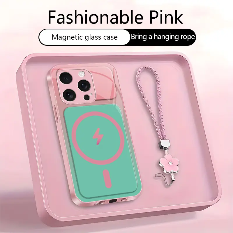 For【iPhone 16 Pro】Dopamine Contrast Color Magnetic Phone Case, Newly Upgraded Magnetic Design, Full Lens Protection, Anti-Fall & Wear-Resistant, No Paint Peeling-XS9527