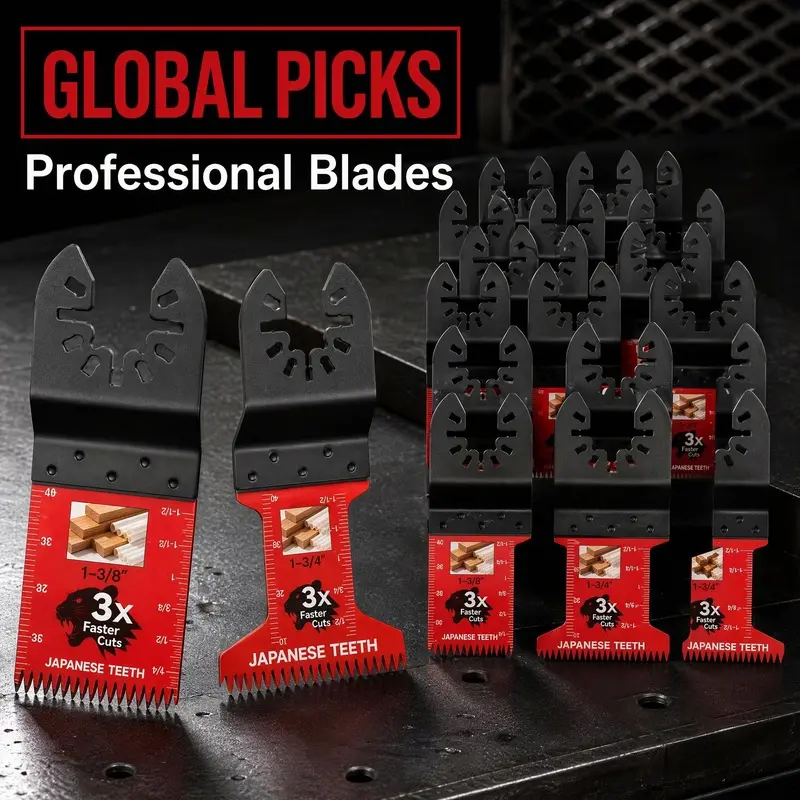 10 20 30 50 Pcs Multitool Professional Japanese Teeth Fast Cutting Oscillating Blade Compatible with Major Power Tools Durable Heavy Duty Design for Precision Cutting Construction Woodworking Metalwor