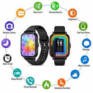 New Smart Watch for Men & Women, Bluetooth Calling, Multi-Sport Modes, Sleep Monitor, App Message Alerts, Music Control, Calculator, Weather Forecast, Voice Assistant, Sedentary Reminder, Camera, Alarm & Stopwatch, Stylish Fitness Watch Gift