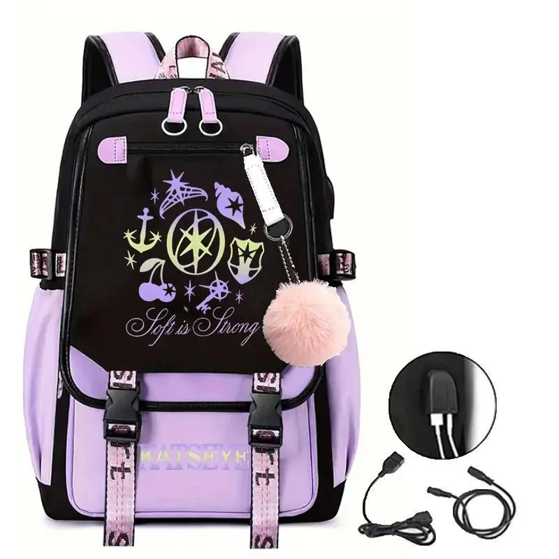 Girl Group Katseye Printed Backpack Students Large Capacity Backpack Katseye Fans Gift Girls School Bags Women Travel Backpack