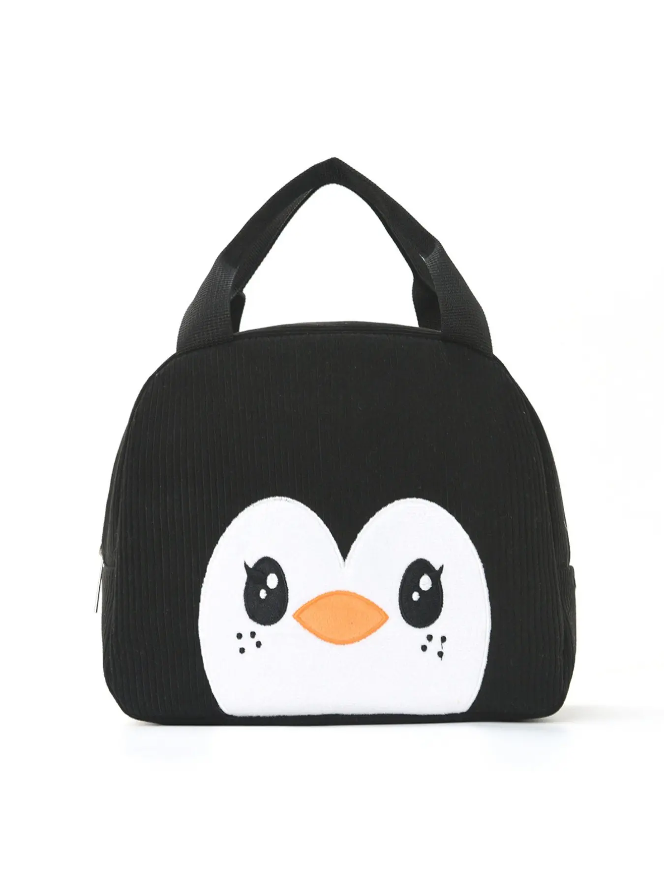 Cute Insulated Lunch Bag, Penguin Bento Box, School Lunch Pouch, Aluminum Foil Food Bag, Casual All-Season Checkered Design