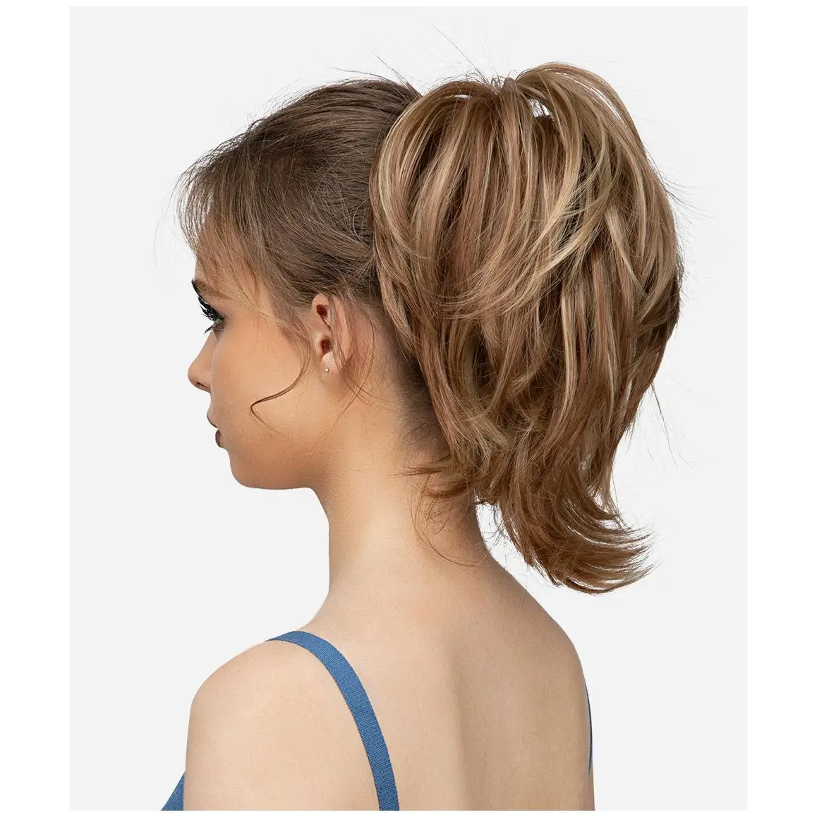 Women's Short Curly Ponytail Hair Extension – Claw Clip Adjustable Fluffy Synthetic Pony
