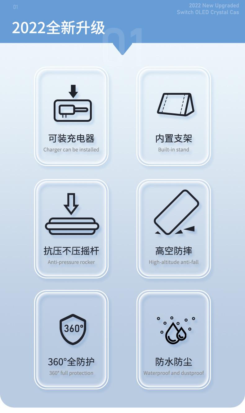 Suitable for Switch Storage Bag OLED Protective Case Full Set Large Capacity Portable Lite Console Cartridge Box