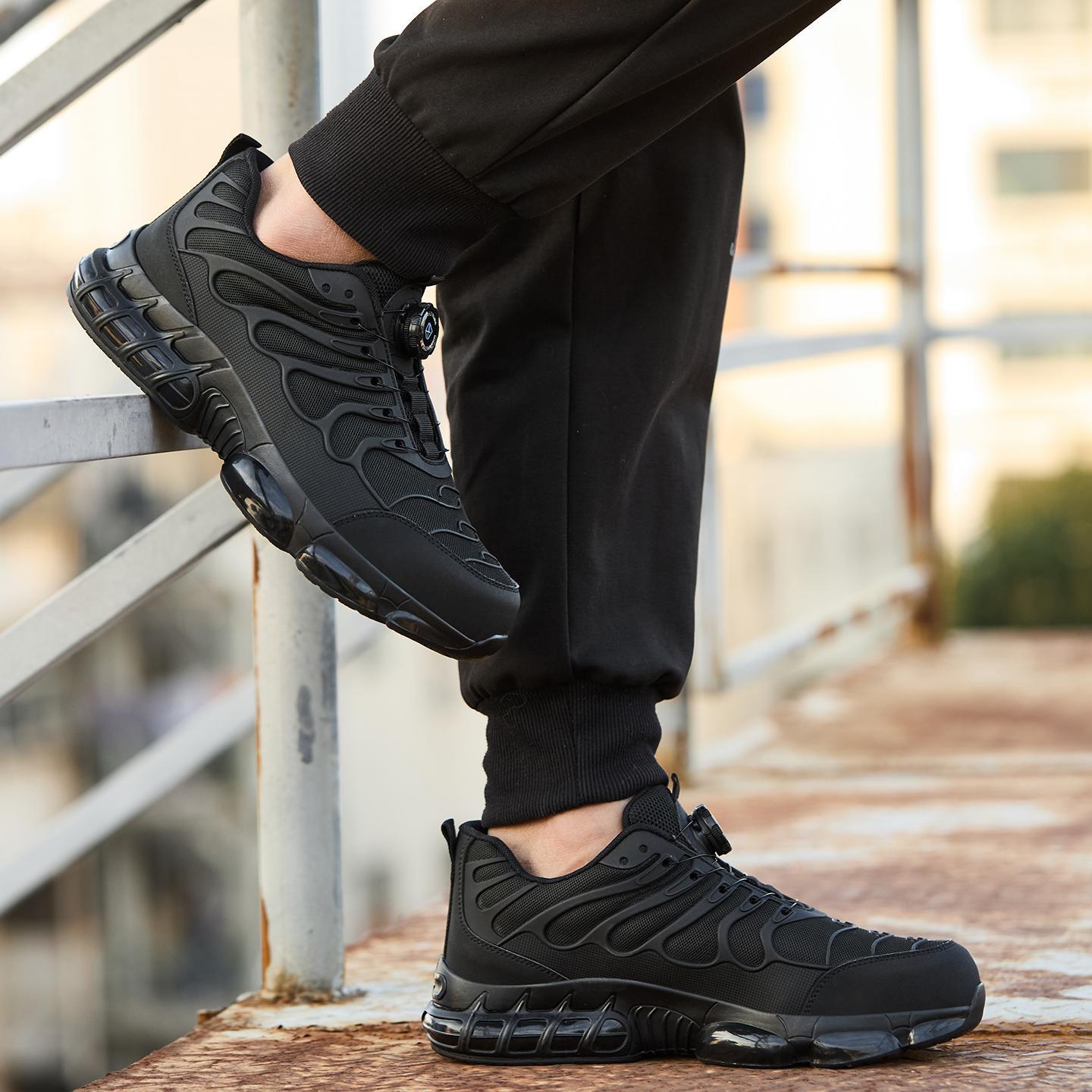 Men’s Safety Work Sneakers – Lightweight Steel Toe, Anti-Slip Sole & All-Day Comfort for Jobsite & Outdoor Training