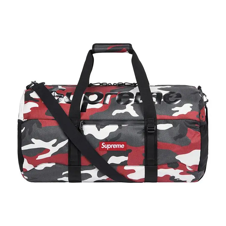 Supreme SS21 Duffle Bag – Transparent Logo Nylon Travel Tote for Men and Women, Unisex Style, Multiple Colors