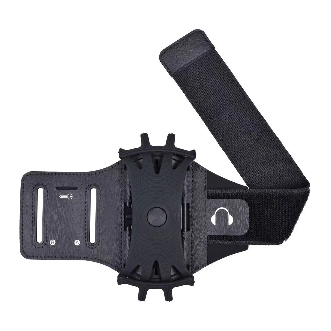 Detachable Rotating Mobile Phone Arm Strap for Outdoor Running, Cycling and Delivery, Adjustable Holder for 4–6.5 in Phones with 12.4 × 4.91 × 2.55 in Strap Size, Suitable for Driving and Everyday Wear