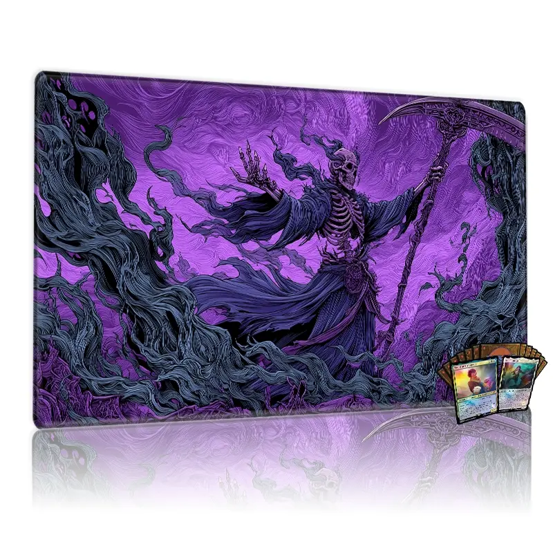 Dark Reaper Fantasy TCG Playmat - 12x24in Large Mouse Pad with Non-Slip Backing, Perfect for Card Game Battles at Parties and Family Gatherings, Ideal Gift for Gaming Enthusiasts