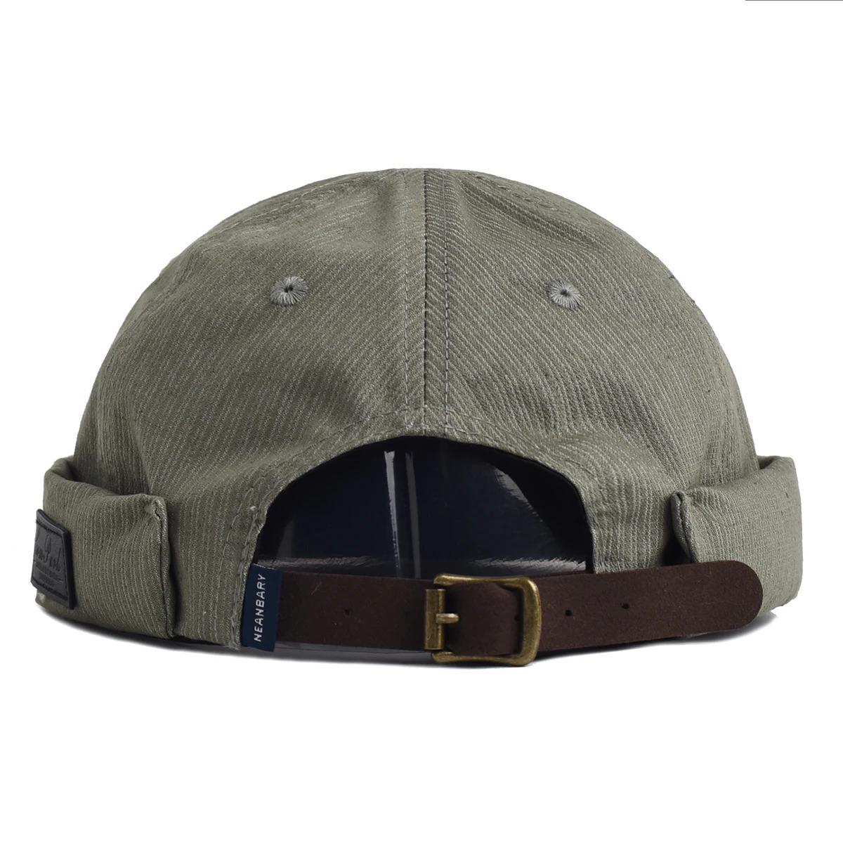 Men Women Dome Melon Skullies Beanie Cap Fashion Vintage Brimless Landlord Hat Streetwear Hip Hop Docker Caps Unisex Skullcaps