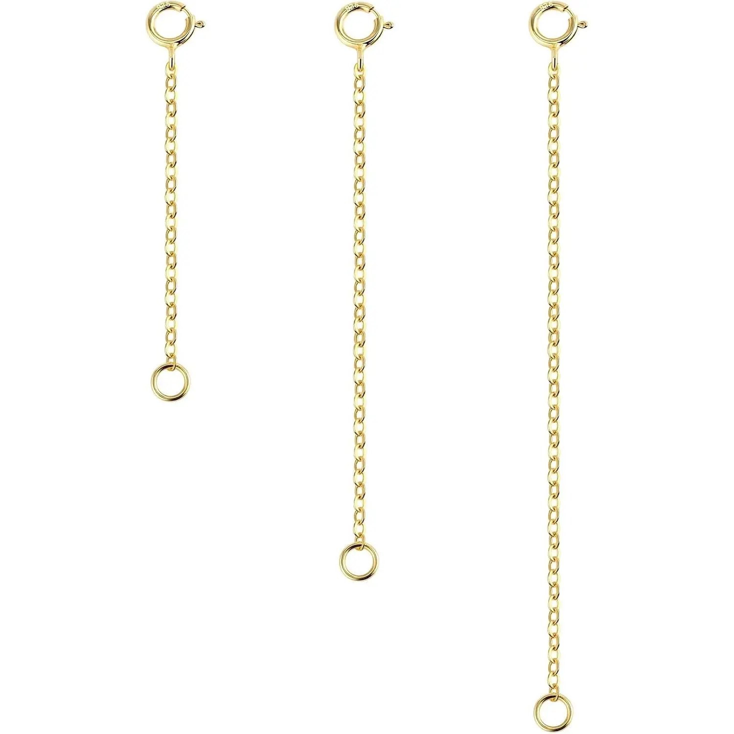 925 Sterling  Necklace Extenders for  Making | Durable Necklace Extender  Removable Necklaces Bracelet Anklet Extender Extension for  Making Chains