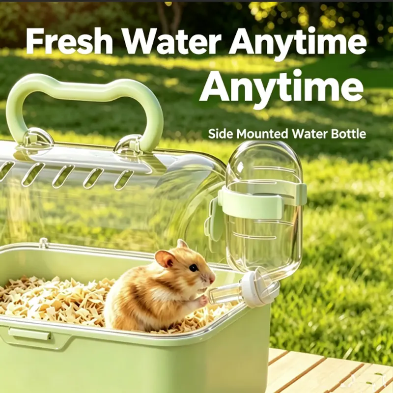 Hamster cage acrylic portable outdoor cage Golden Bear Flower Branch Mouse pet handheld transparent portable outdoor cage