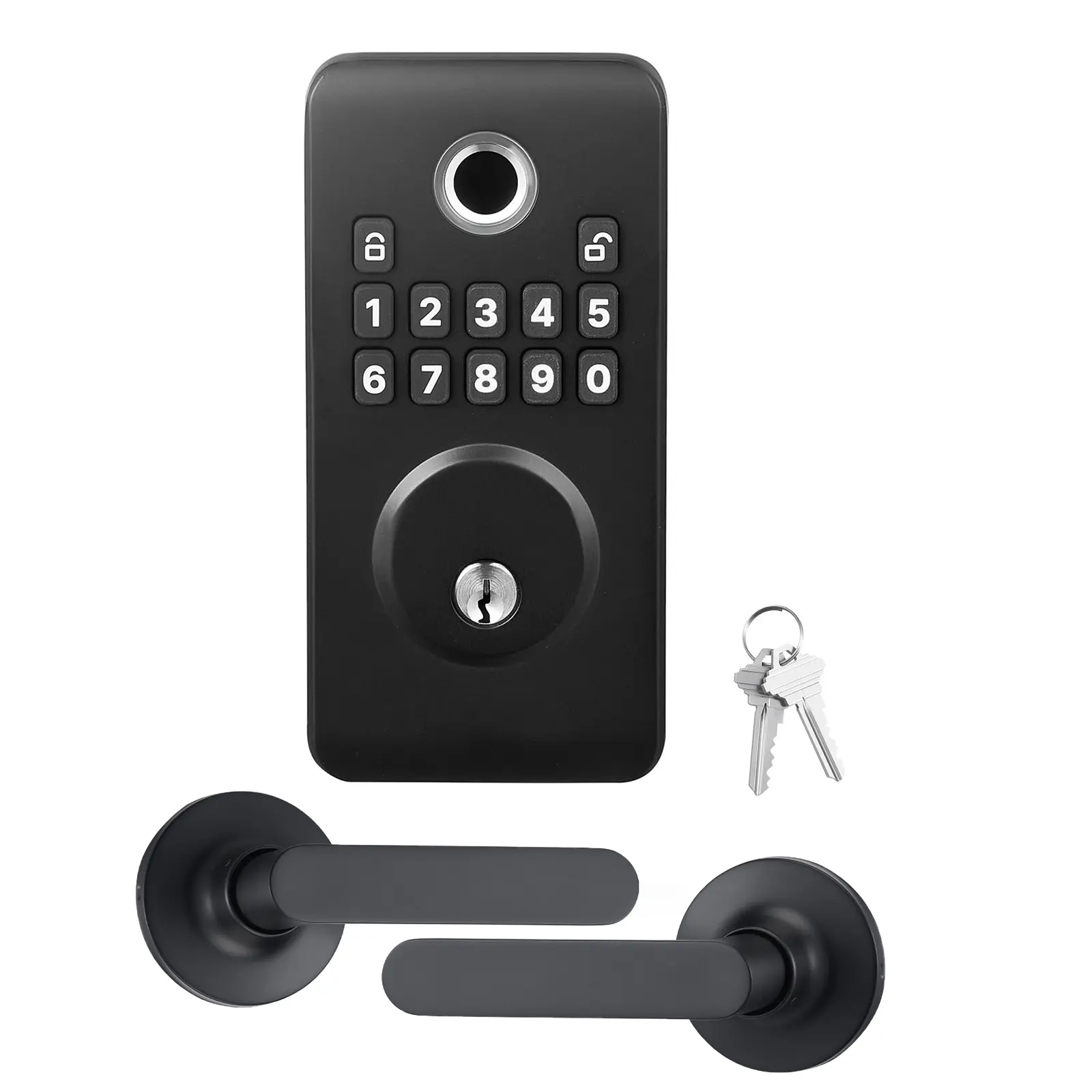 Fingerprint Door Lock Set, Aluminum Alloy Construction, Smart Auto-Lock, Versatile Use, Convenient Keyless Entry