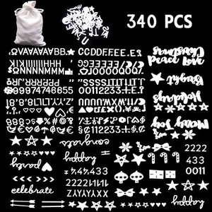 340 Characters White Letter Set for Changeable Felt Letter Boards, 3/4 Inch Letters with Gift Cloth Bag Including Numbers and Symbols