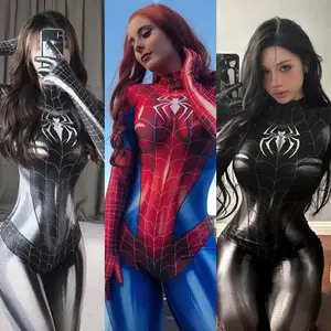 Sexy Black Cat Superhero Cosplay Costume For Spider Halloween Costume Christmas Tight 3d Printing Jumpuit Bodysuit Girls Womenswear AnimationH6LaceLure