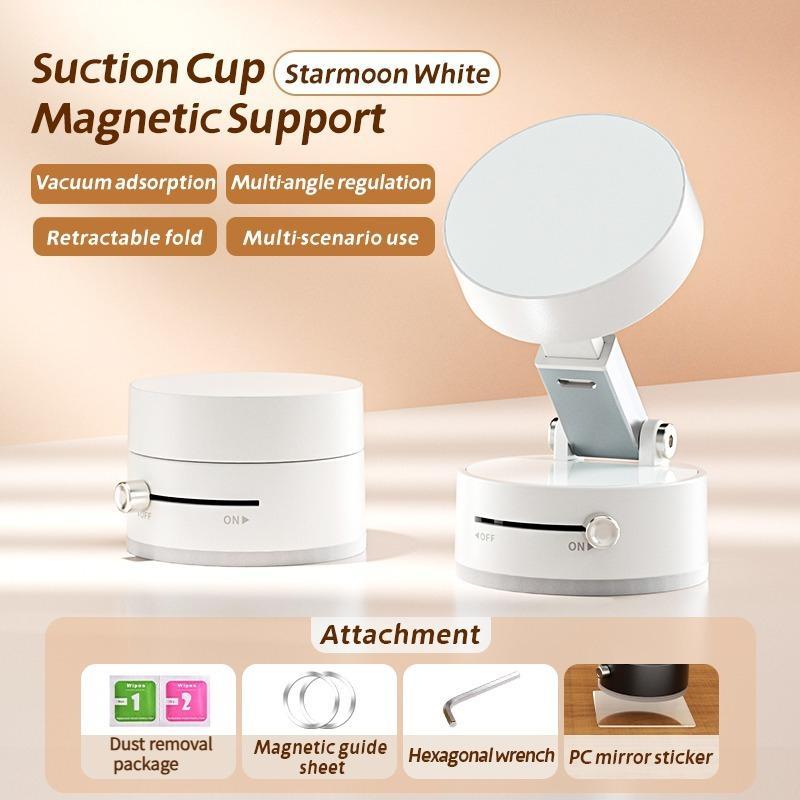 Magnetic Phone Holder with Vacuum Suction Cup, Multifunctional Phone Stand for Home or Office, Phone Accessories for iPhone & Android, Phone Suction Mount