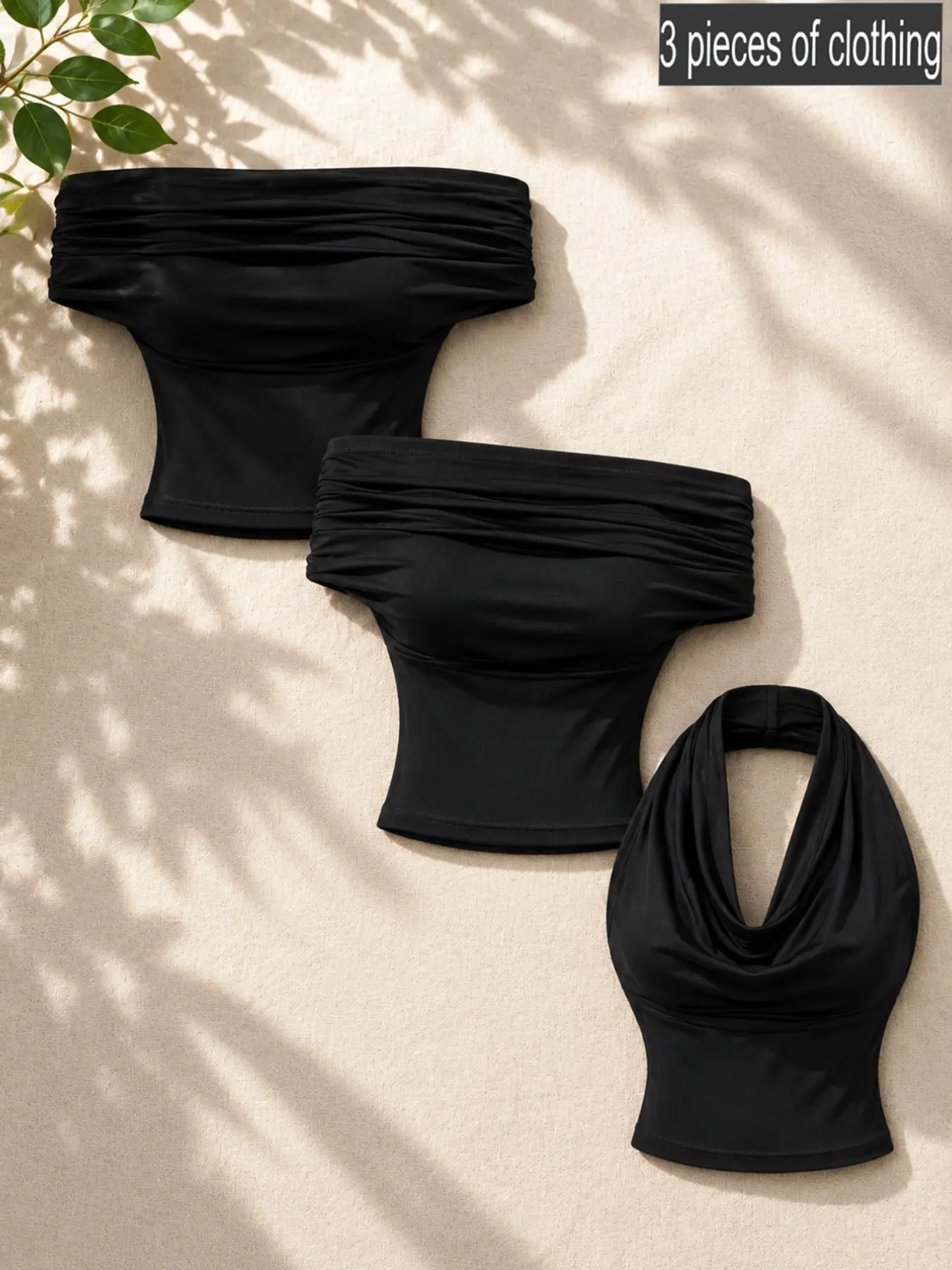 Sexy Ruched Halter Top, Summer Slimming Sleeveless Vest, Bold Style Outerwear, Perfect for Ladies' Fashion