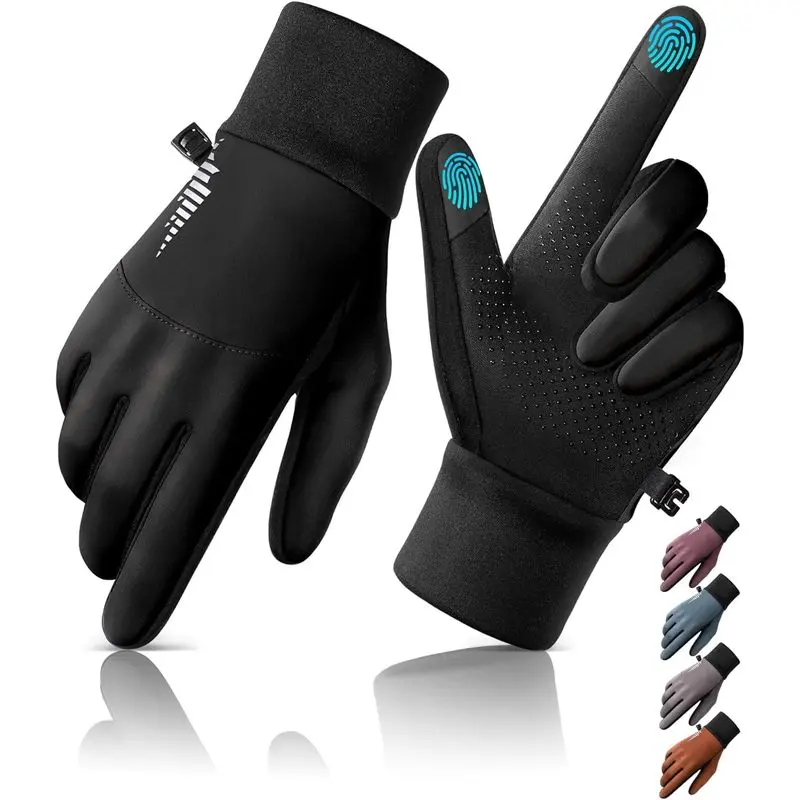 Unisex Thermal Winter Gloves - Water-Resistant, Windproof, Touch Screen Compatible, Adjustable, Lightweight Outdoor Gear for Multi-Sport, Gentle Wash Safe Cold Weather Activities