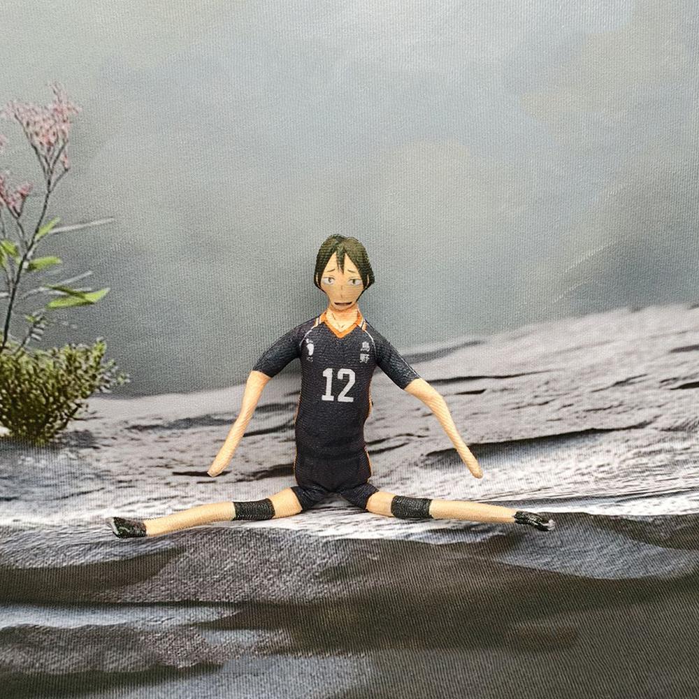 Anime Haikyuu Hinata Shoyo Kozume Kenma Cosplay Keychain Plush Cotton Doll Slender Twistable Shape Room Decoration Festival Gift