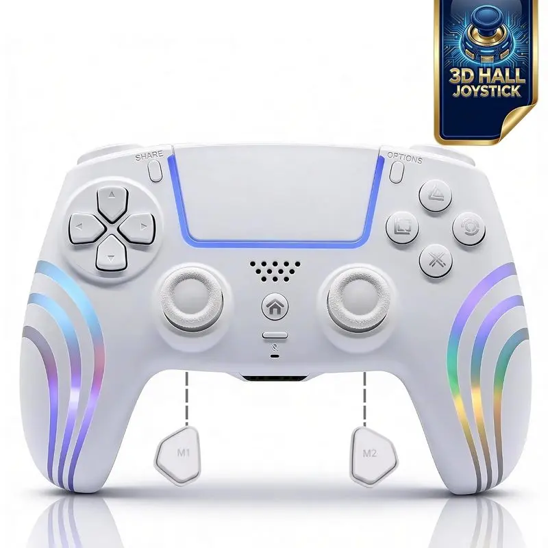 CtrlXs Wireless RGB Controller for PS5, PS5 Slim, PS5 Pro & PC Gaming Controller | Hall Effect Anti-Drift Joysticks, Fast Response Triggers, Programmable Turbo Buttons, Dual Vibration & 6-Axis Motion Sensor Gamepad