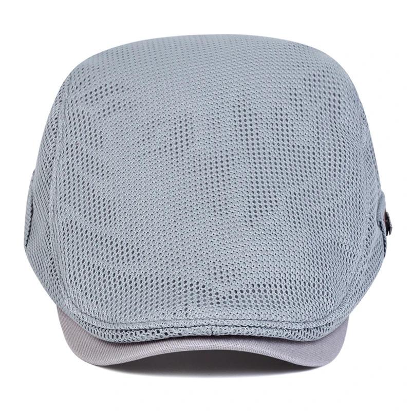 Men NEW York Label Mesh Breathability Newsboy Caps British Painters Hats Spring and Summer Flat Cap Hip Hop Berets