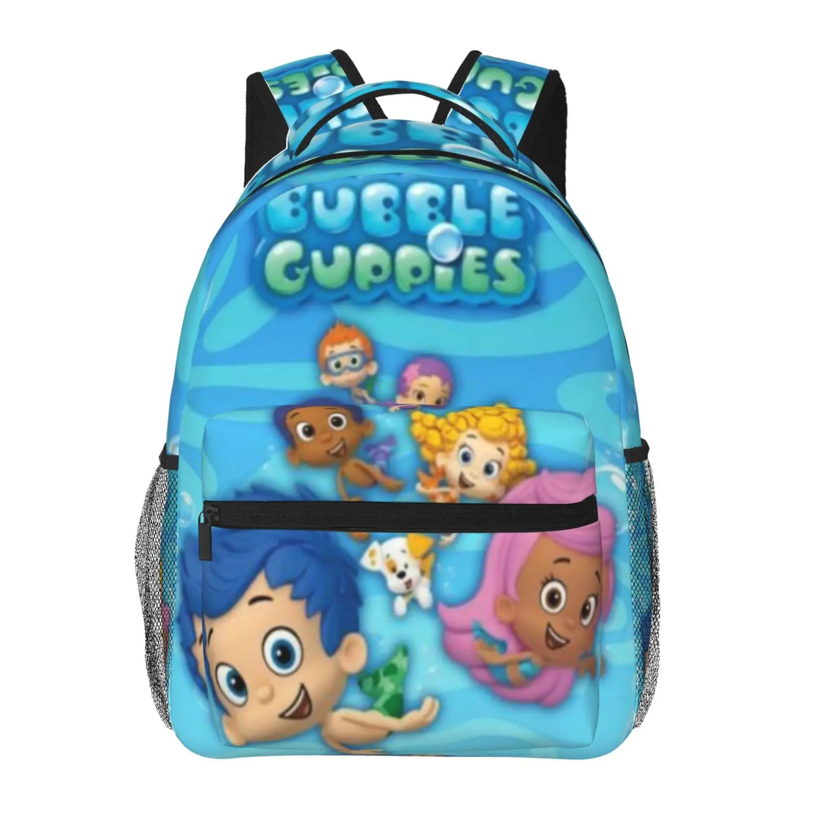 Kids backpack, Anime Bubble Guppies2 School bag, Cute Cartoon Backpacks for girls boys, Adjustable Straps Bookbag for School Travel Office Daily Use