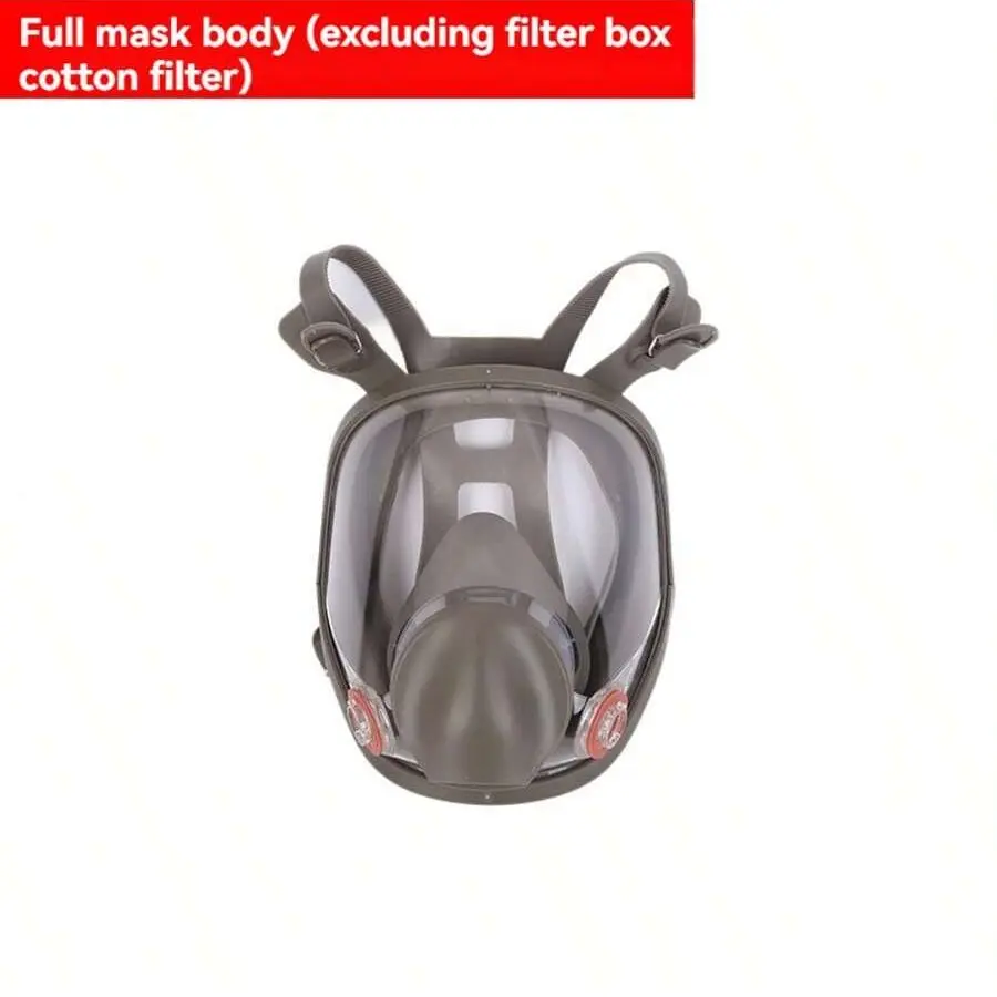Toxic Protection Mask, Spray Paint Chemical Exposure Chemicals Pesticide Full Face Mask, Firefighting Wide Vision Silicone Toxic Filter Mask
