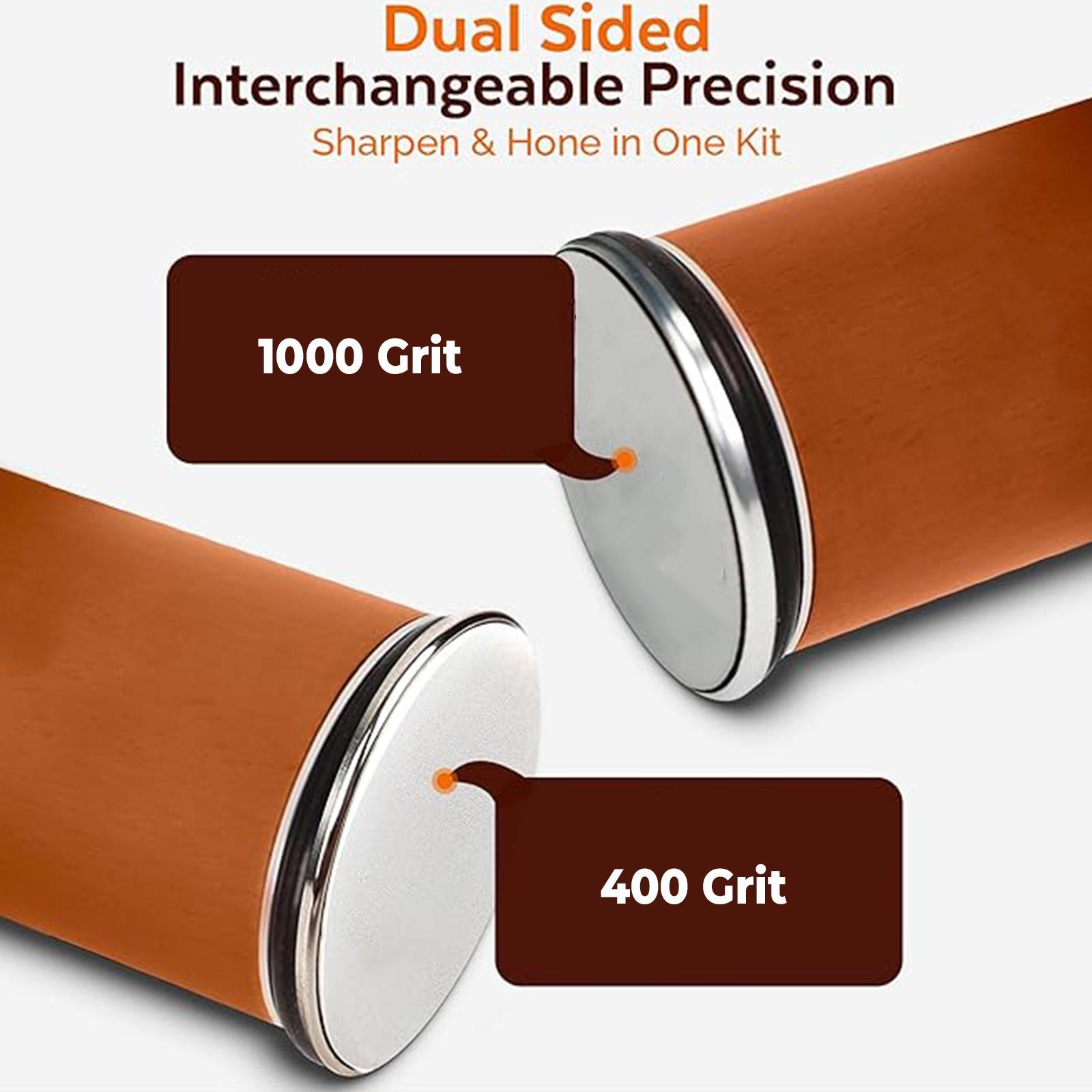 5-sided Rolling Wheel Knife Sharpener, 1 Set 4-angle Sharpening Knife Sharpener with Fixing Disc & Roller, Easy To Use Knife Sharpening Tool for Kitchen