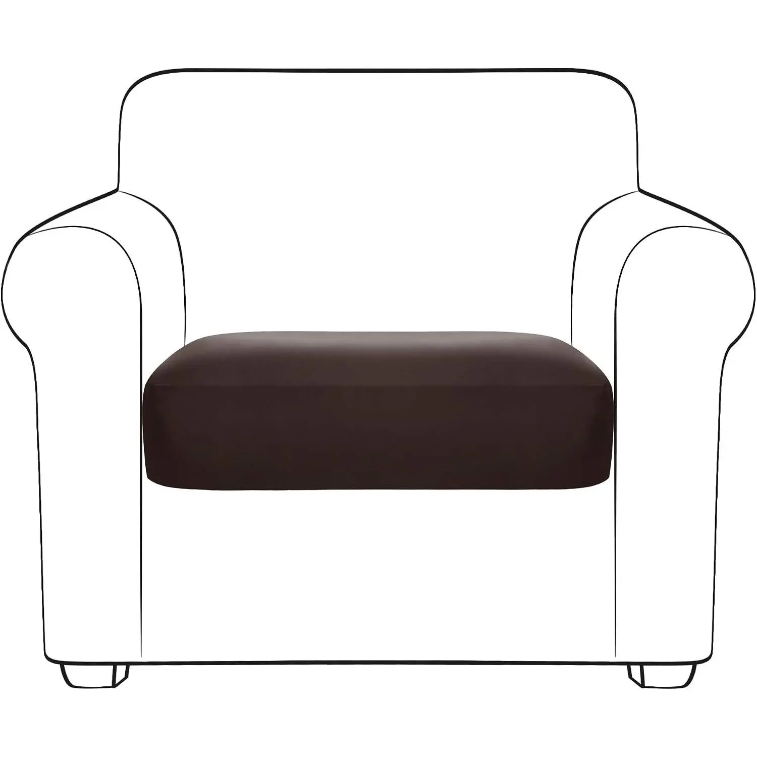 PU Leather Couch Sofa Cushion Slipcover Water-Proof Elastic Chair RV Seat Covers Loveseat Sofa Furniture Protector Slip Cover for Settee Seater Replacement in Living Room（Chair, Chocolate）