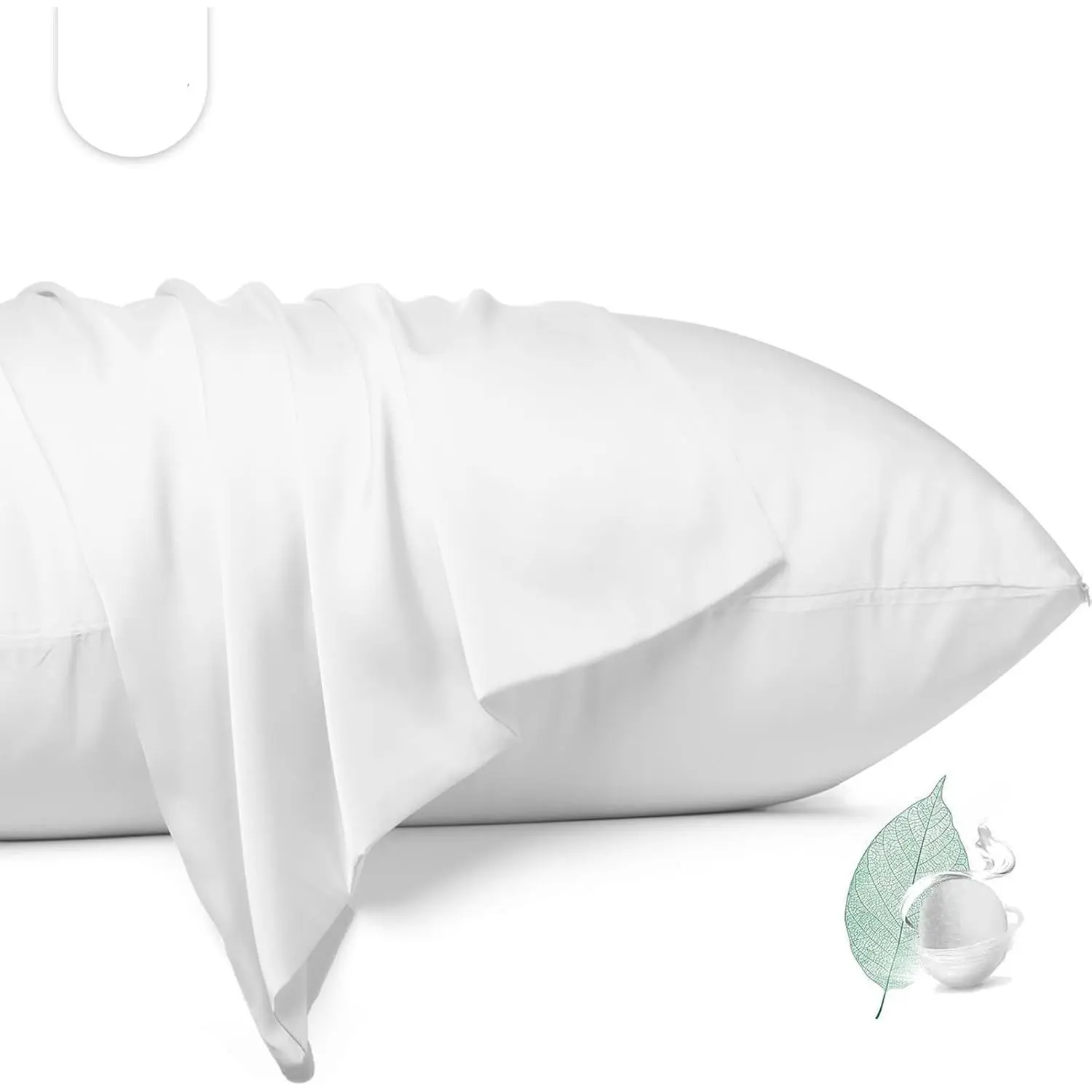 100% Mulberry Silk Pillowcase 2 Pack,Standard Size Silk Pillow Cases for Hair and Skin,Silky Smooth Bed Pillow Cover with Hidden Zipper,Natural Silk Pillow Case Set of 2 (White, Standard 20X26)Gift.