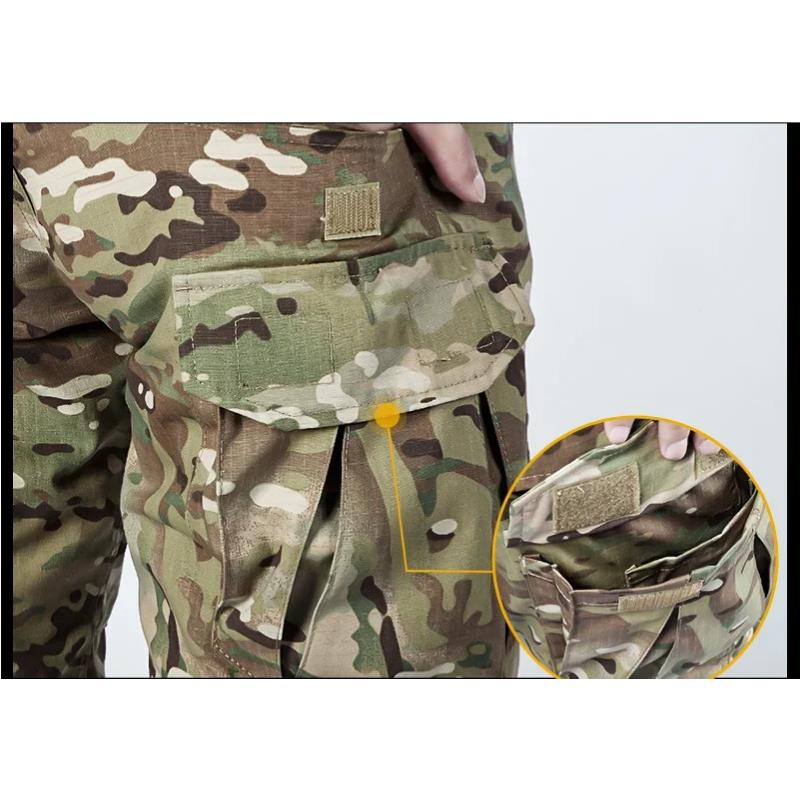 Men's Camo Tactical Cargo Pants With Knee Pads|   G2 Frogg Trousers For Hiking Camping Training