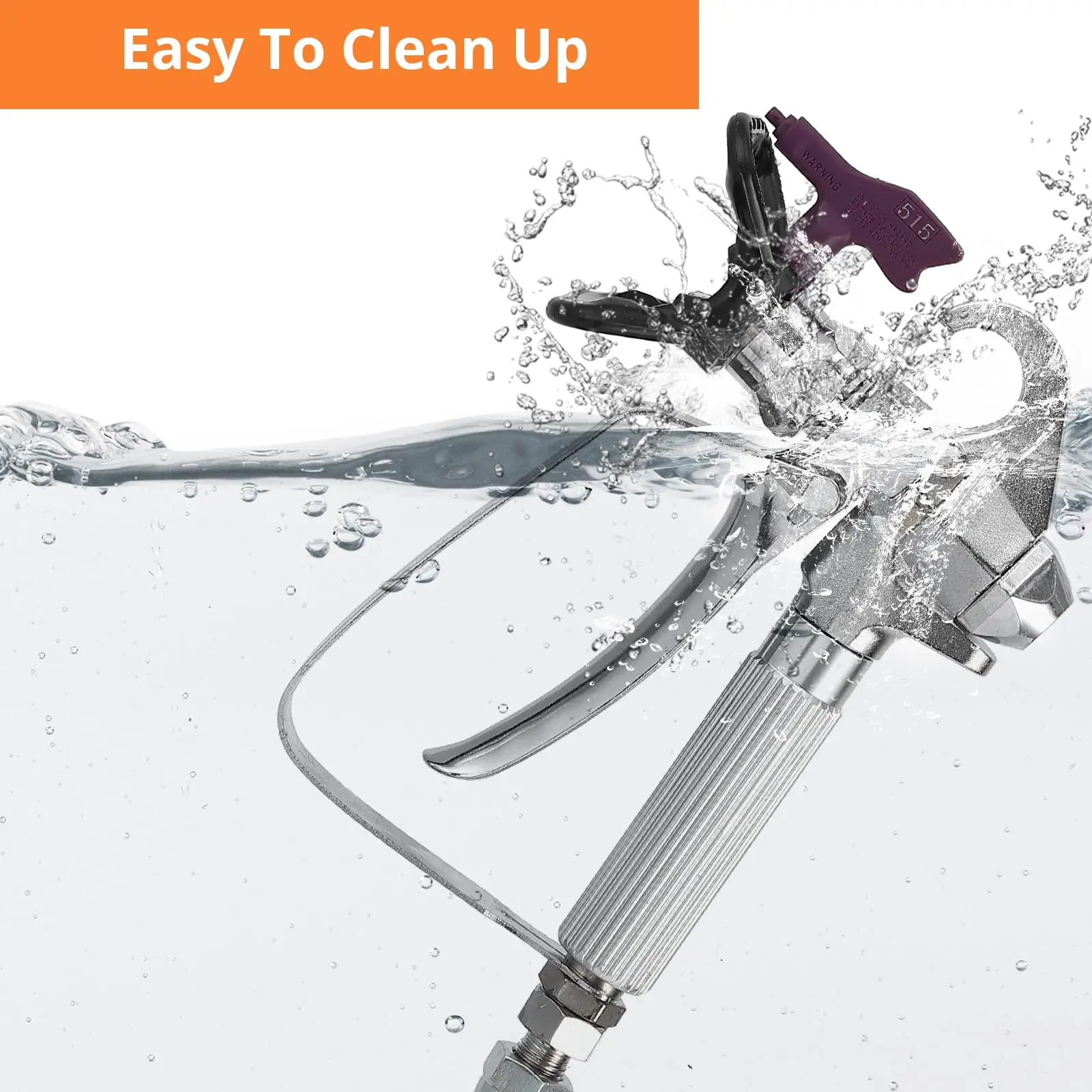 Airless HVLP Paint Sprayer - High Efficiency, No Thinning Needed, Minimal Overspray, Ideal for DIY Interior and Exterior Painting Projects with Rod Attachment