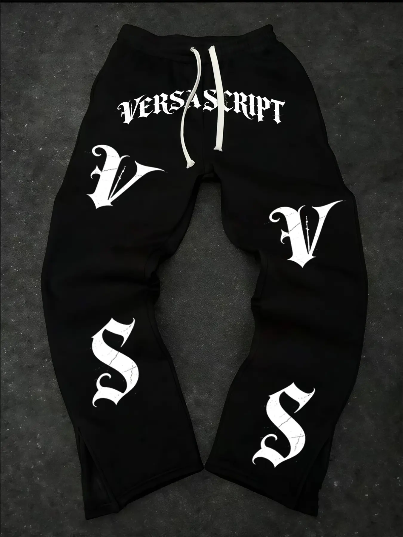 Men's Fashion Wide Leg Sweatpants, Y2K Retro Sport Style, Comfortable Fabric, Unique Letter Print, Elastic Drawstring Waist, Loose Fit, Ideal for Skateboarding, Streetwear, Daily Wear, Vintage Sweatpants