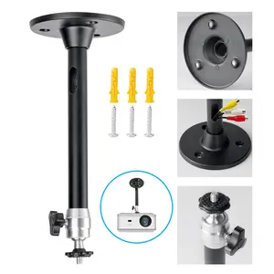 Projector Ceiling Tripod, Telescopic Stand, Adjustable Mount Bracket, 1 Count Wall Ceiling with Screws, 1/4 Holder Stand Mounting, Mini Projector Camera Bracket for HY300 Pro P30 TD80W