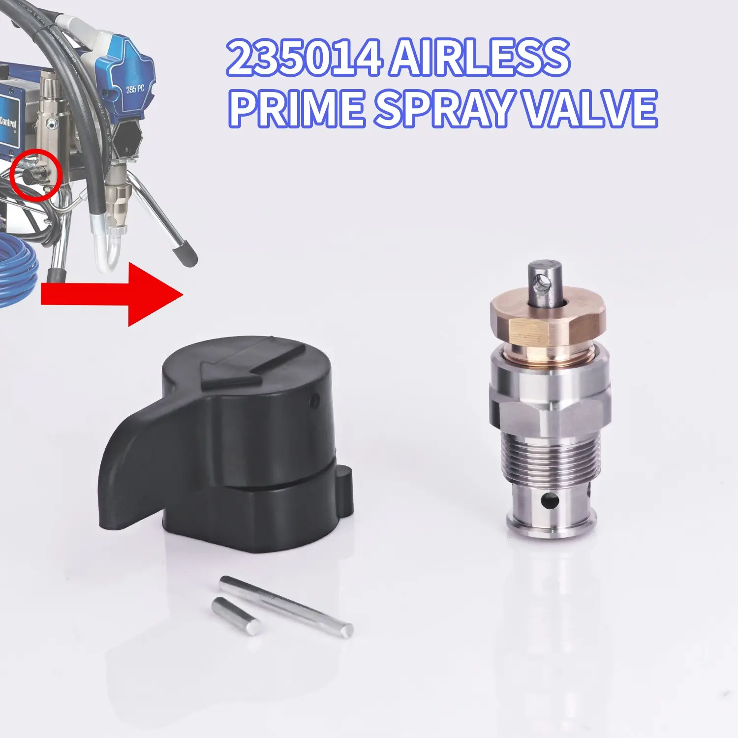 235014 Airless Main Spray Valve, 1 Piece, Single, Compatible with Gra-Co 210-3400 Paint Sprayers, High Efficiency & Durable Design, Compatibility