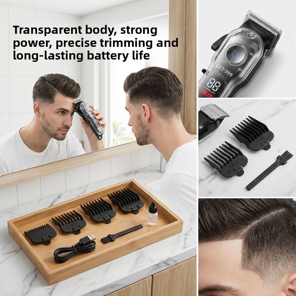 Silent hair clipper for hair salons, professional hair cutting machine, electric hair trimmer for barbershops