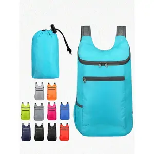1pc Lightweight Foldable Outdoor Skin Backpack, Portable Sports Bag, Travel Bag, Gift Bag