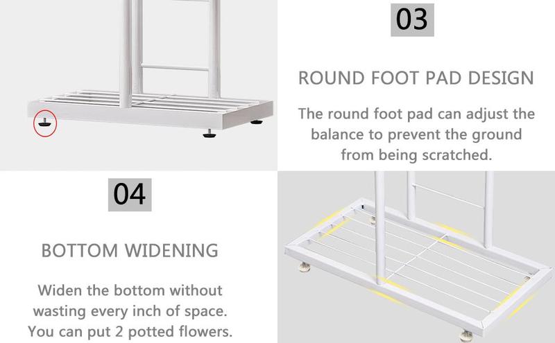 4 Tier 5 Pot Iron Flower Stand Darkgrey Simple Living Room Modern Indoor Bonsai Decoration Stand Green Radish Floor Multi-layer Storage Rack Deals For You Days