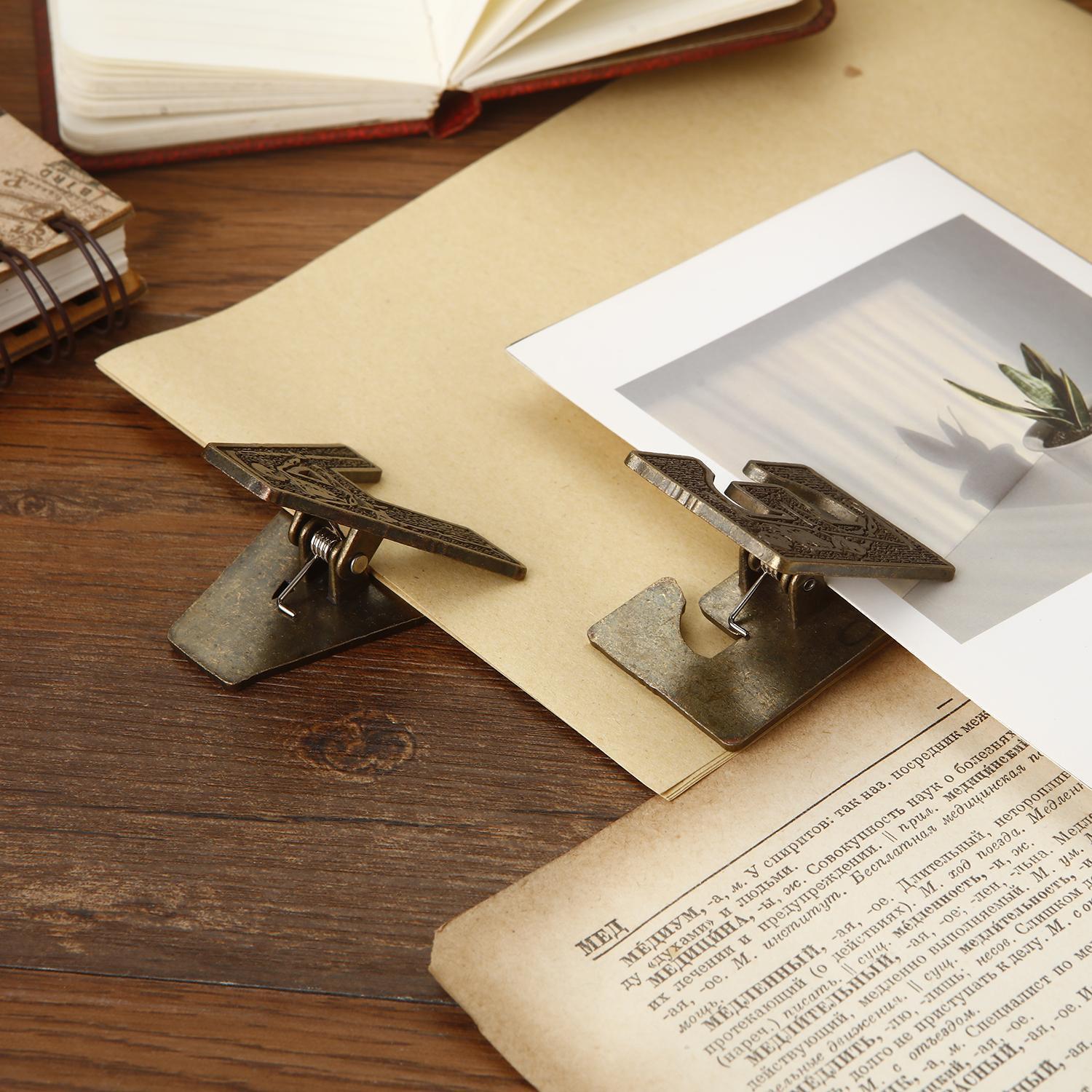 English Alphabet Binder Clips Bill Binder Clip Foldback Notes Letter File Paper Clip Binding Securing Clip for Office School