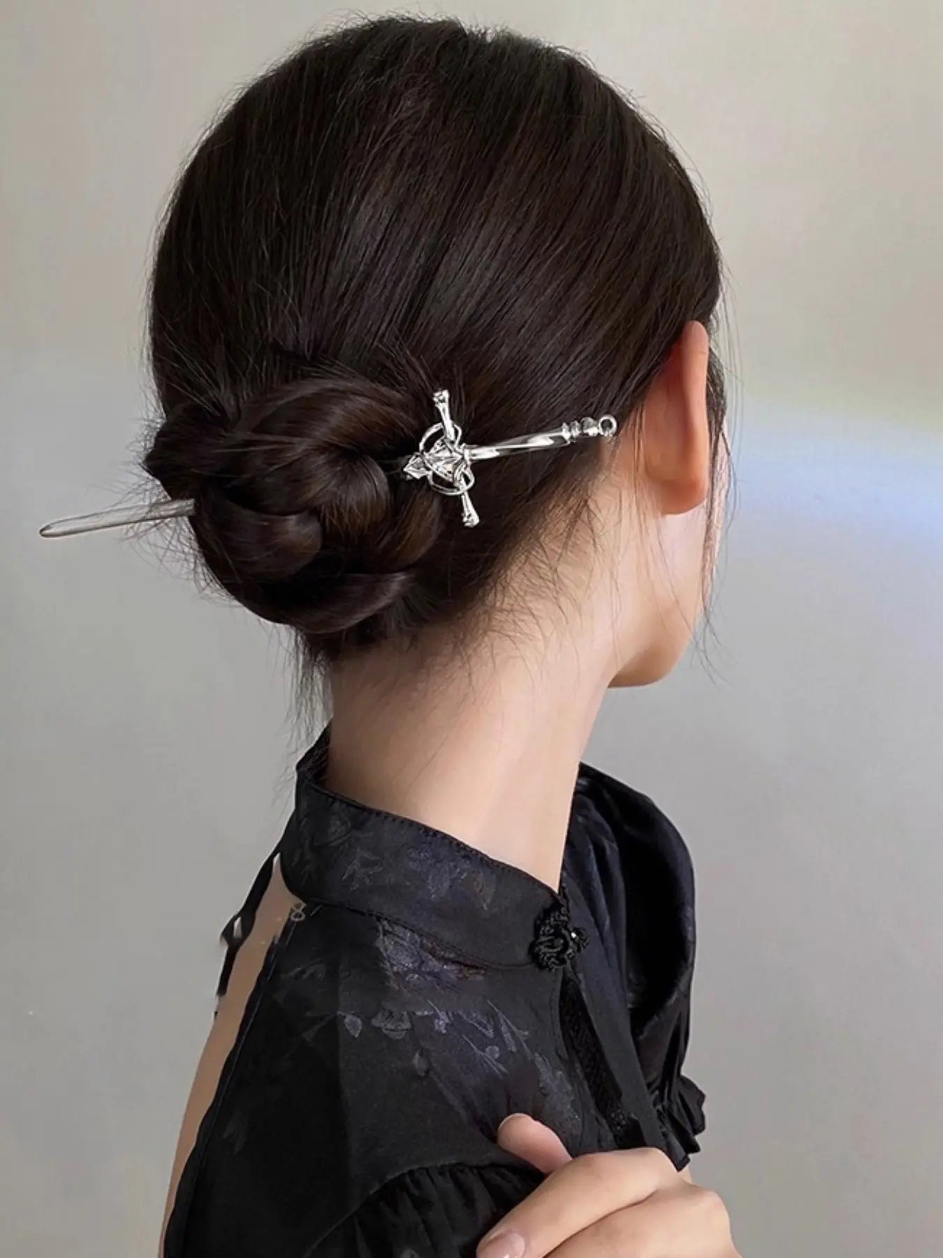 DIY Creative Sword Hair Stick Hairpins Headwear Chinese Style Sword Hair Fork Buns Punk Hairpin Women Trendy Hair Accessories
