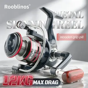 Rooblinos HM Spinning Reel, Full Matel Frame, StainlessBall Bearing, 8Kg MAX Drag Fishing Reels, for MediumInshore&Offshore Saltwater, Freshwater, Ice Fishing