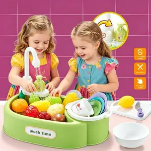 Play Kitchen Toy Dishwasher, Electric Water Outlet, Summer Fun, Educational Gift for Kids 3-6 Years, Birthday Present