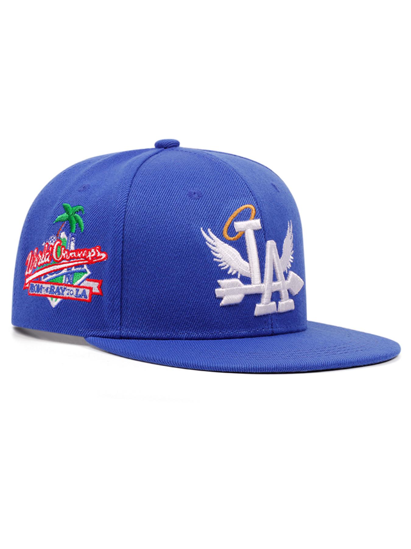 2026 Personalized New LA Wings Side Coconut Tree Embroidery, Custom Embroidered Hat, Trendy Street Hip Hop Hat Outdoor Sunshade Hat Baseball Hat Adjustable Flat Edge Hat Suitable for Men and Women Adjustable Snapback Cap