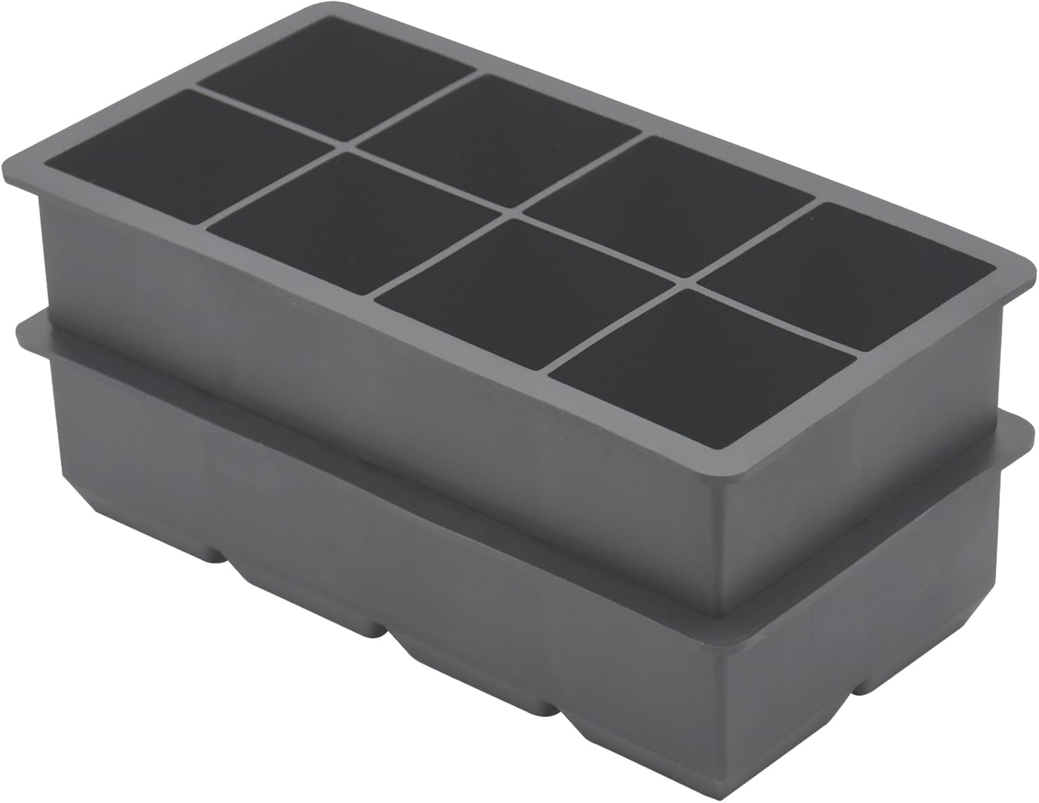 Large Ice Cube Trays 2 Pack,Big Ice Cube Molds with Removable ,Easy Release and Stackable  Ice Cube Tray,Make 16 Big Square Ice Cubes for ,