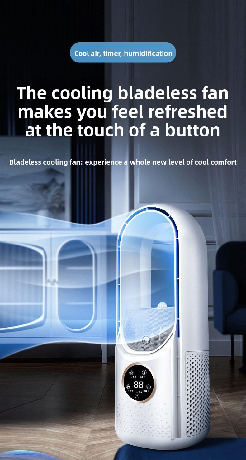 Best-selling bladeless fan, USB plug-in, portable, silent design, suitable for desktop, office, and home use, creative mini fan