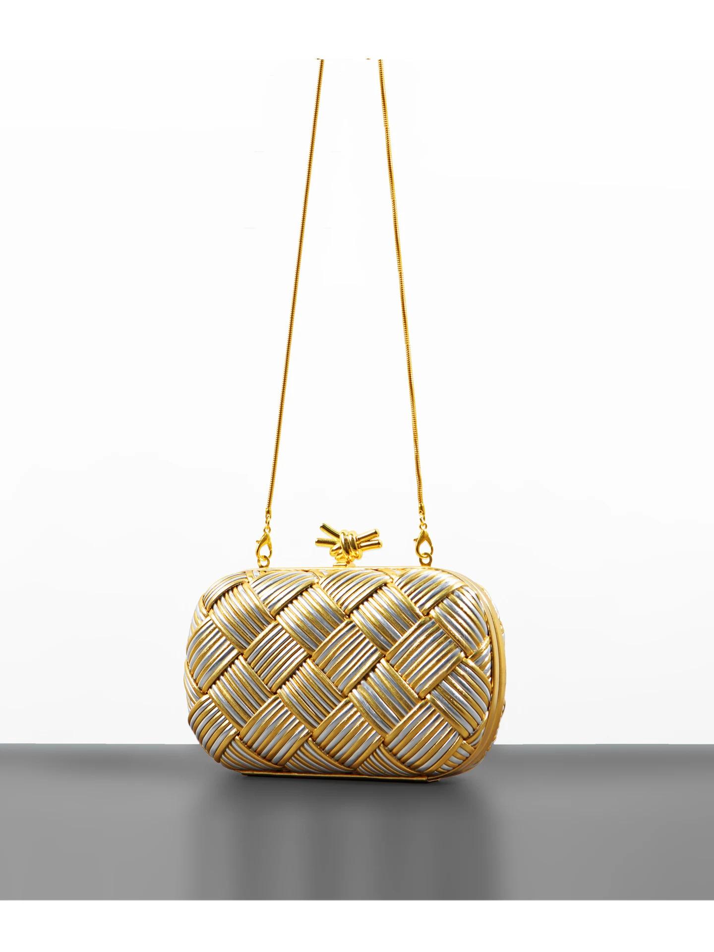 2026 Trend Luxury Golden Evening Bag For Woman Designer Party Silver Purses Elegant Women's Crossbody Bag Ladies Wedding Clutch